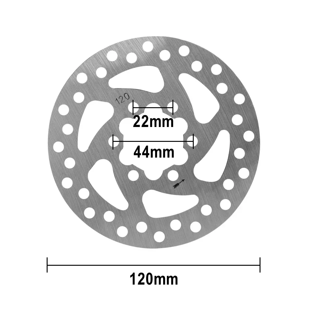 Scheibenbremse für Segway Ninebot ZT3 Pro MAX G3 Elektroroller, Edelstahl, 120 mm, 6-Loch-Bremsscheibe, Rotor mit Schraubenteilen – Detail 10