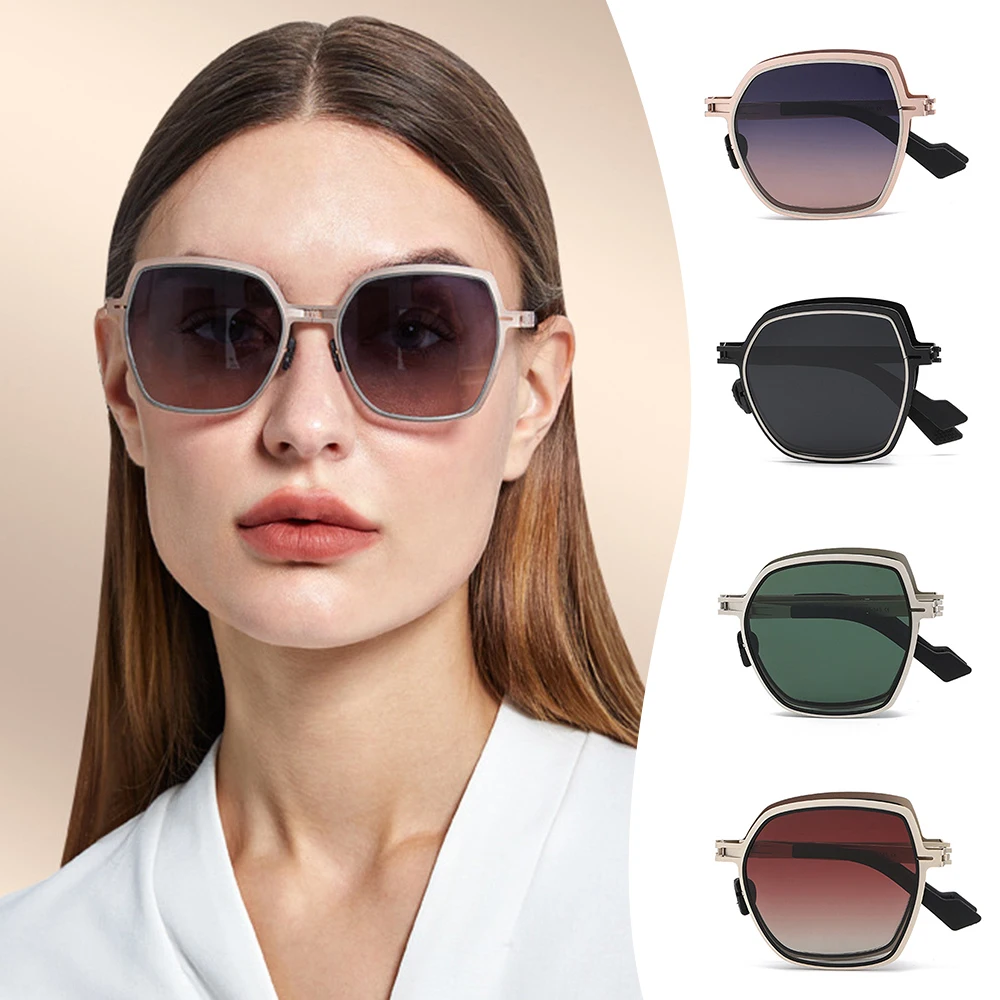 Women's Glasses With Folding Style Fashion Gradient Sunglasses For