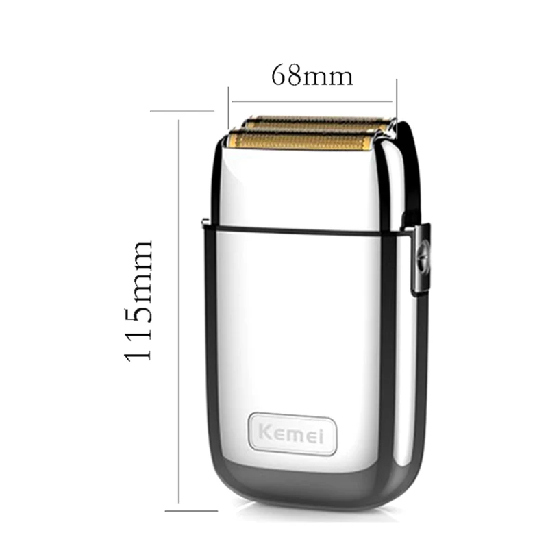 Kemei all-metal foil electric shaver hair bald head shaving machine for men beard electric razor barber tool rechargeable electric shaver