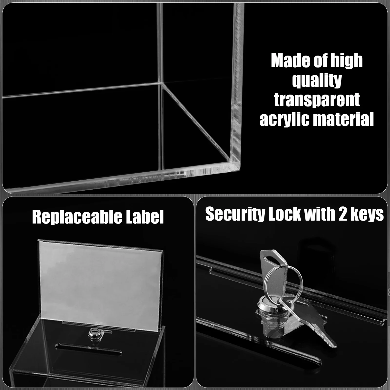 Clear Acrylic Box with Lock