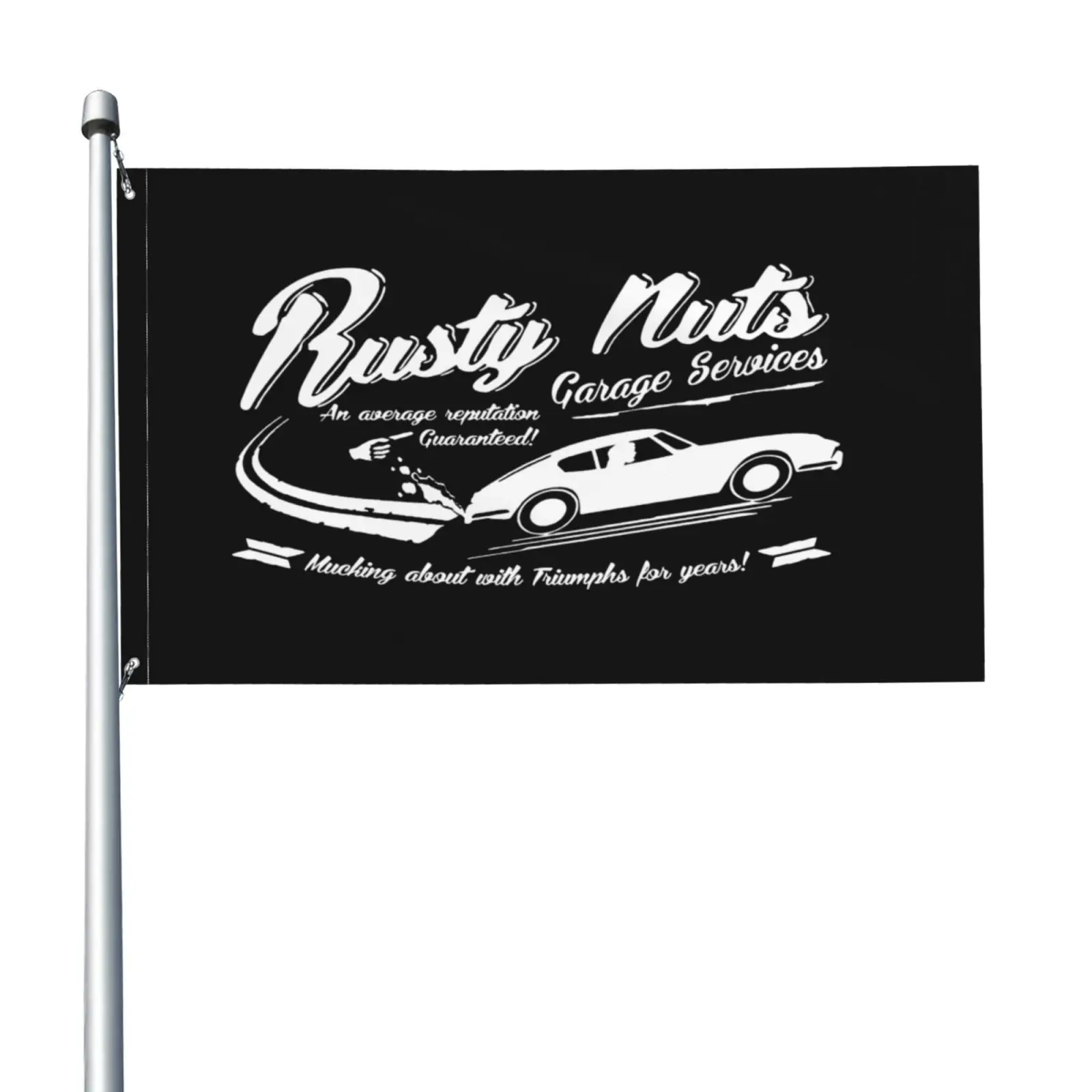 Rusty Nuts Garage Services Saab 96 Flag Banner Club Decoration Advertising Sports Outdoor Promotion |