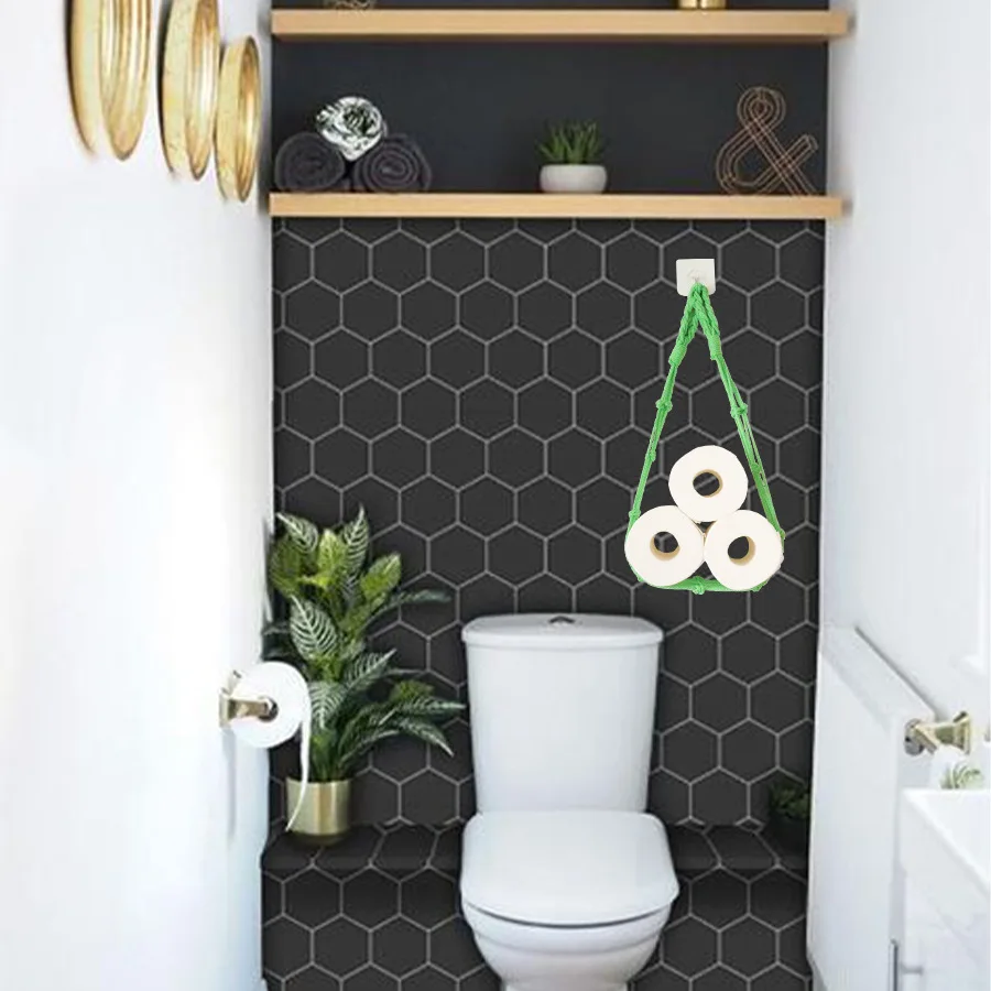 Description Picture 2 of itemToilet Paper Holder Roll Paper Storage Book Classification Rack Bathroom Towel Rack Kitchen Basket Household Storage Supplies