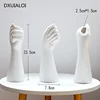 ceramics vase Nordic style Golden Hand Vase Flowers Modern Home Office Decor of Creative Floral Composition living room Ornament 5