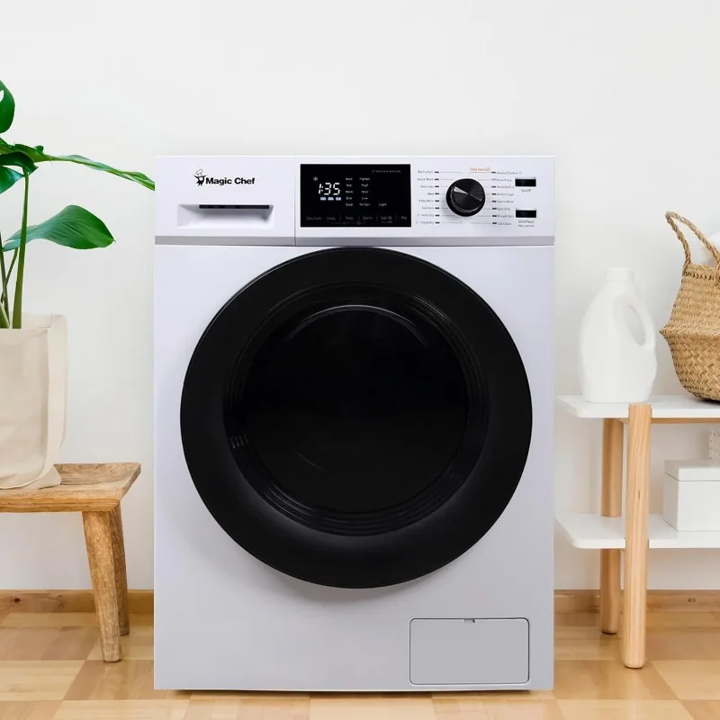 Magic Chef 2.7 Cubic Foot Front Load Portable Compact Electric Washing Washer And Dryer Machine Combo Appliance, White 6