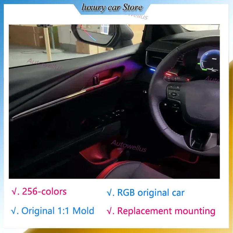 

Ambient Light For Camry 9th XV80 LE SE XSE 2024+ Left/RHD Backlight Dynamic Streamer Atmosphere mood Lamp 256 Colors