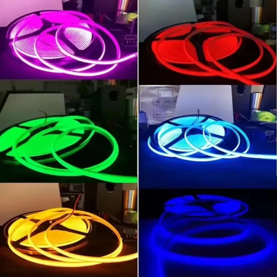 1-5M USB LED Strip Light 5V 320LEDs/M COB Touch Sensor Dimmable Lamp Tape DIY Mirror Backlight TV Kitchen Room Night Lighting 2