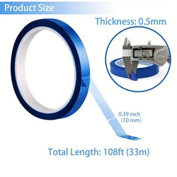 Premium High - Temperature Heat - Resistant Tape for Sublimation and Heat Transfer (Blue)