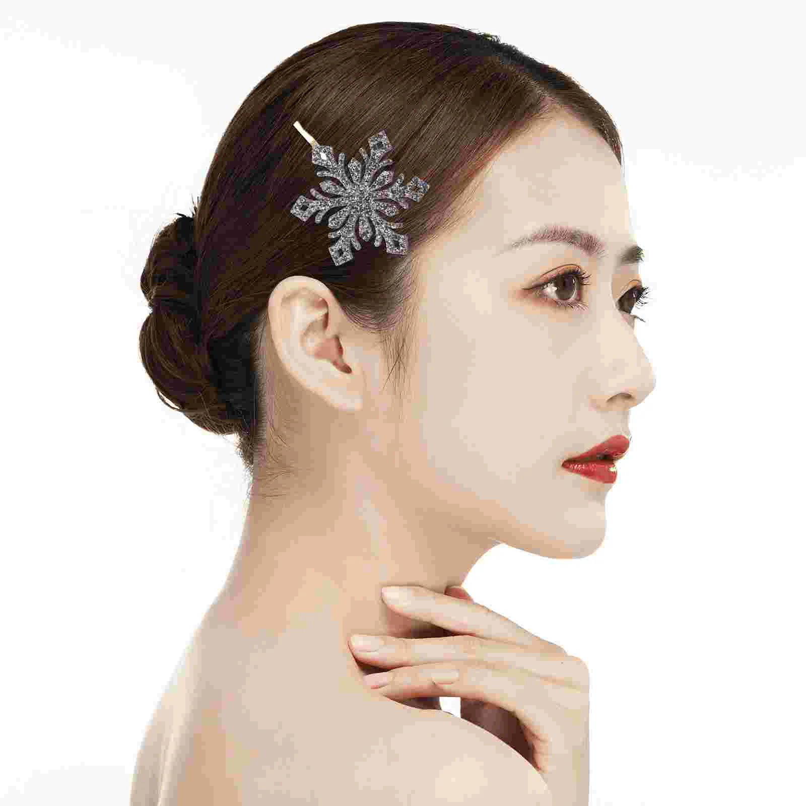 눈송이 장식 반짝이 크리스마스 패치, 눈송이 다리미 아플리케 머리핀 패치, 크리스마스 원단 바느질