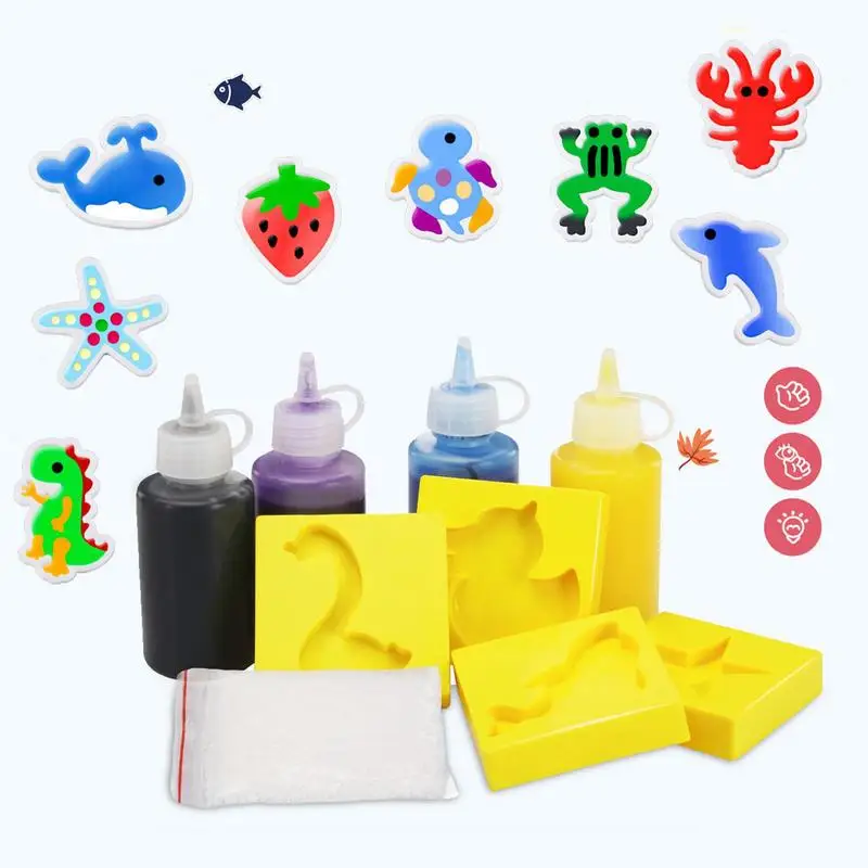 

DIY Magic Water Elf Creative 3D Magic Gels Water Fruits Beads Kit DIY Sea Creature Toys For Kids Easy Using Water Beads Toys For