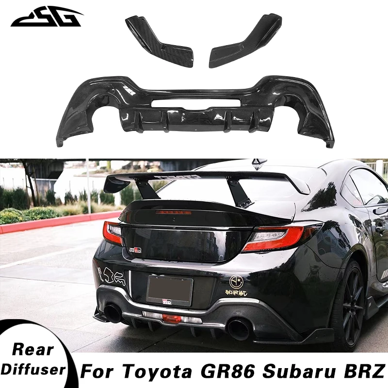 

Car Rear Lip Spoiler Splitter For Toyota GR86 Subaru BRZ 2021+ Carbon Fiber Rear Bumper Lip Splitter Car Upgrade