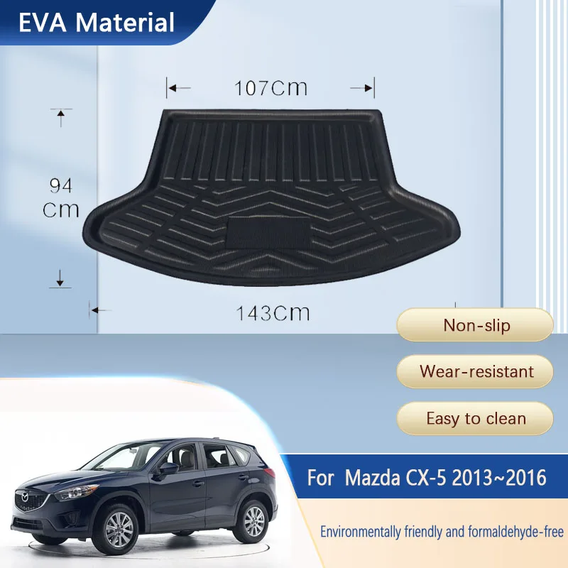 

Car Trunk Mats For Mazda CX-5 CX5 CX 5 2013 2014 2015 2016 Waterproof Rear Trunk Storage Pads Carpets EVA Covers Car Accessories