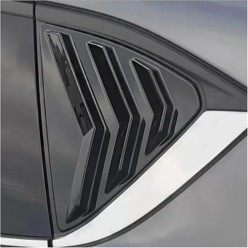 마쯔다 CX-5 CX5 2017 2018 2019 2020 2021 2022 2023 차량용 리어 윈도우 루버 셔터 커버 외부 사이드 벤트 스쿱 트림 스티커