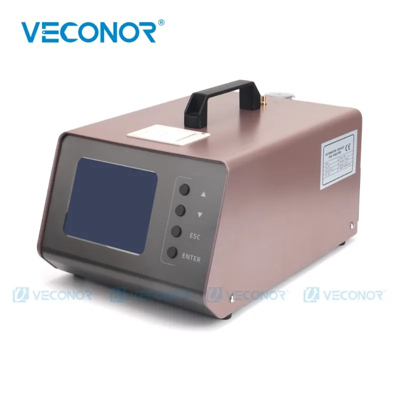Automotive Exhaust Gas Analyzer Car Engine Emissions Testing 5 Gas Portable Analyzer with Mini Micro Printer LCD Display