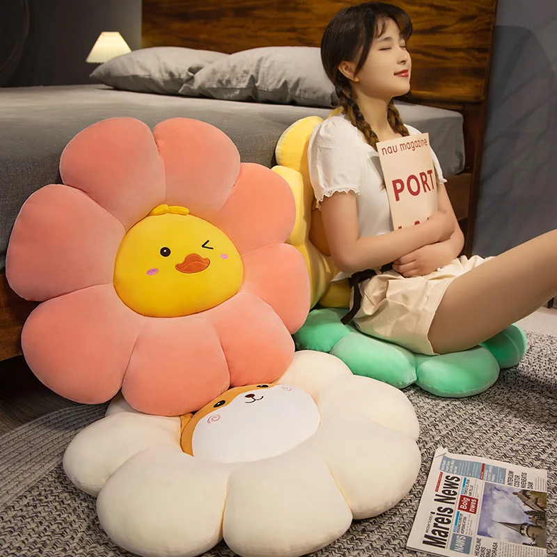 плюшевый коврик в форме цветка