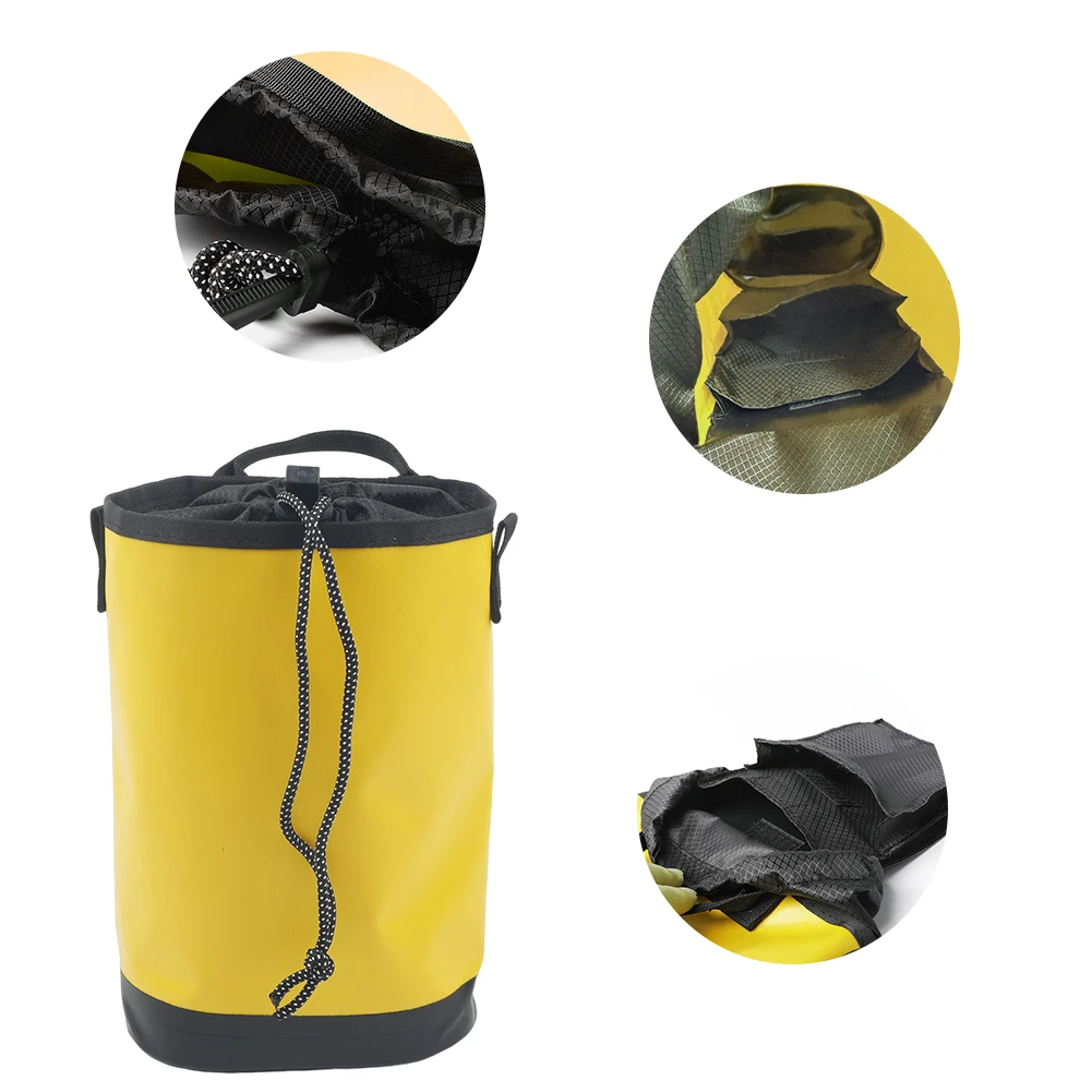 Climbing Rope Bag Arborist Rope Storage Bag 5L Large Capacity Tree Climbing Rock Rope Bag Waterproof Tools Pouch for Gym Workout
