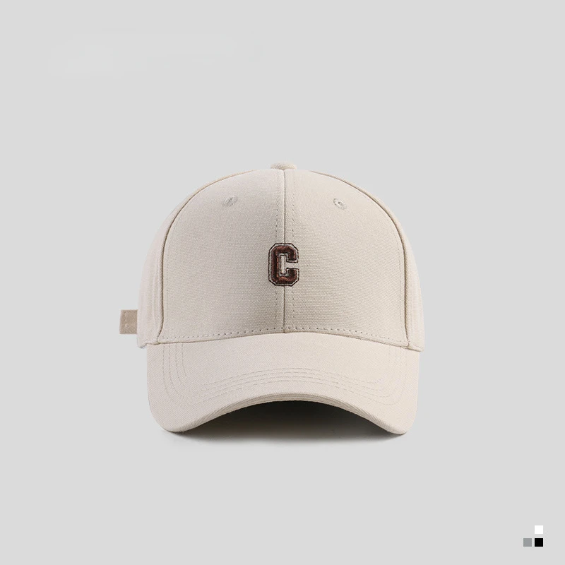 Hot Sale Hard-op C Leer Baseball Cap Men Women's Korean version of ide peaked cap wide-brimmed big head he curved brimmed_voghion.com