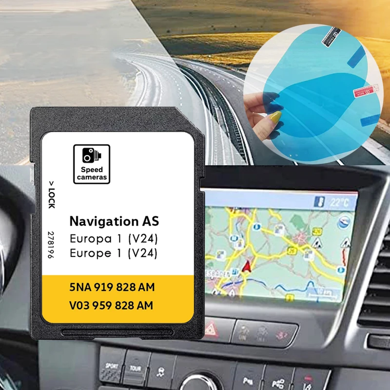 Tarjeta de Mapa SD de Navegación de 32 GB para VW AS V24 2026 Discover Media MIB2 Golf 7, Actualización de Mapas de Europa para Coche, Tarjeta GPS de Navegación por Satélite 1