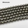 Wholesale Natural 6mm 8mm 10mm Pyrite Round Loose Beads For Jewelry Making DIY Bracelets Necklace Strand Gift 1