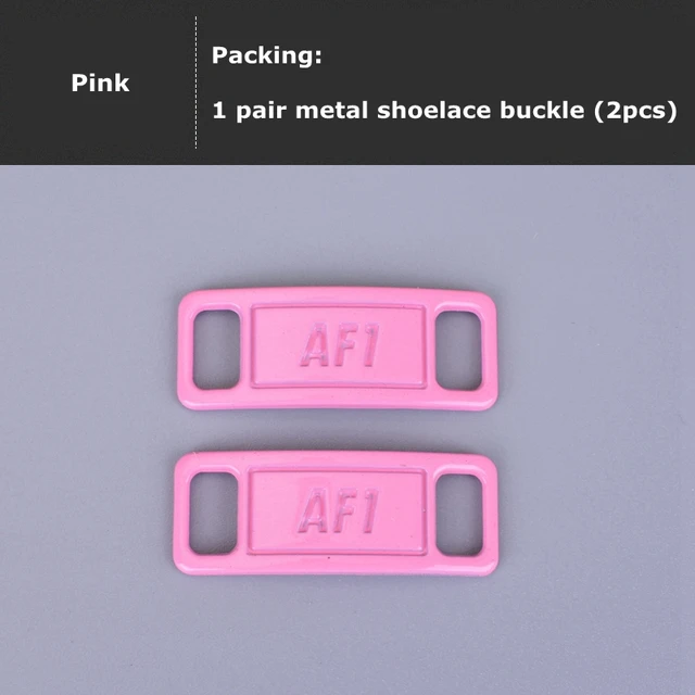 2pcs/pair AF1 Shoelaces buckle Shoelace Buckle Metal Shoelaces Accessories Metal Lace Lock DIY Sneaker Kits Metal Lace Buckle Pink
