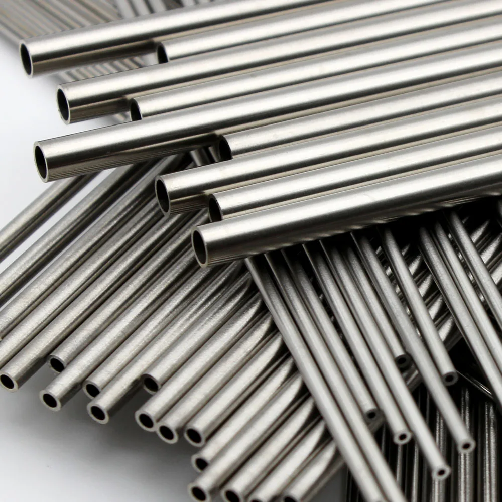 304 Stainless Steel Round Capillary Precision Pipe Straight Tube OD 4-9mm ID 2-8mm Length 100/200/300mm 1-2Pcs