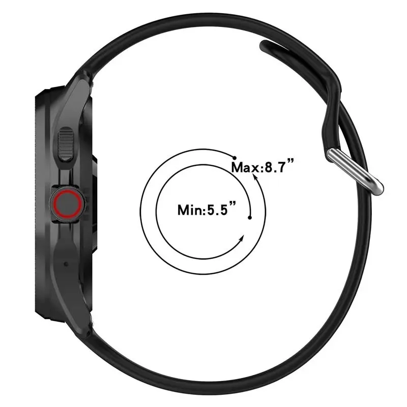 Silicone Quick Release Watch Band - 24mm, Simple Design