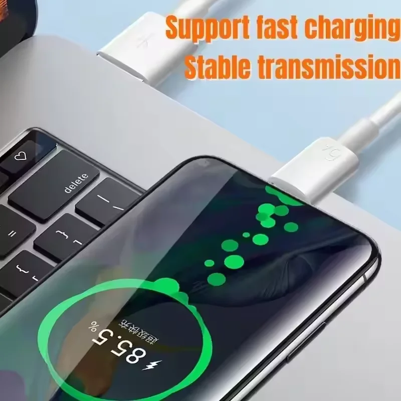 Ultra Fast 120W Charger with EU Plug and 6A Type C Cable
