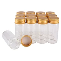 24 pieces 30ml 30*70mm Glass Bottles with Golden Aluminum Lids Glass Jars Glass Vials for Wedding Crafts Gift 1