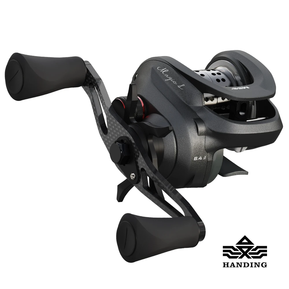 

HANDING Magic L BFS Baitcasting Reel 147g Carbon Fiber Fishing Reels, 9+1 NMB Bearings, 6.4:1 Gear Ratio 4KG Max Drag for Trout