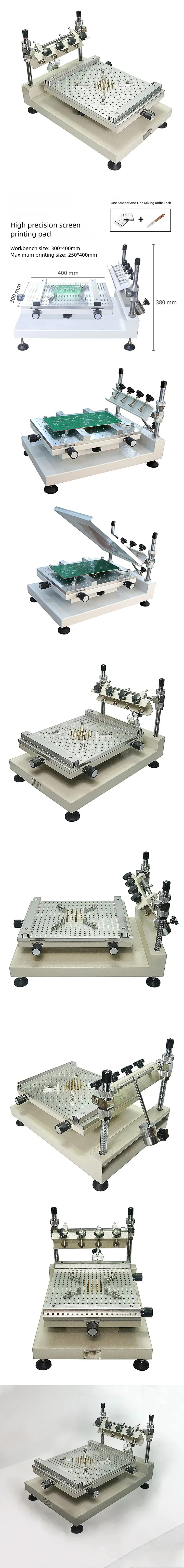 JH High Precision 3040 PCB Manual Solder Paste Stencil Screen Printer for SMT As