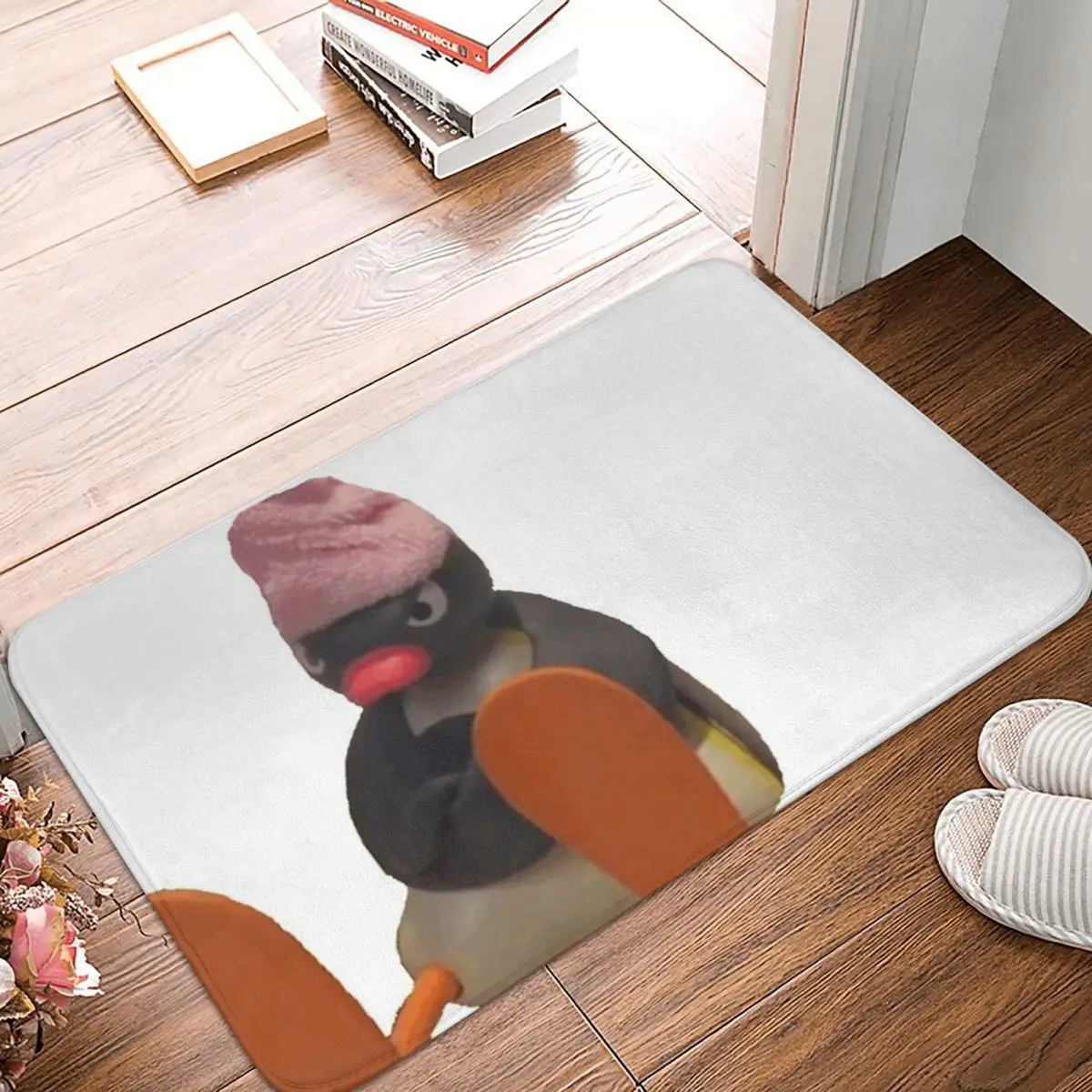 

Shower Pingu Mood 40x60cm Carpet Polyester Floor Mats Mats Personalized Practical Home Decor