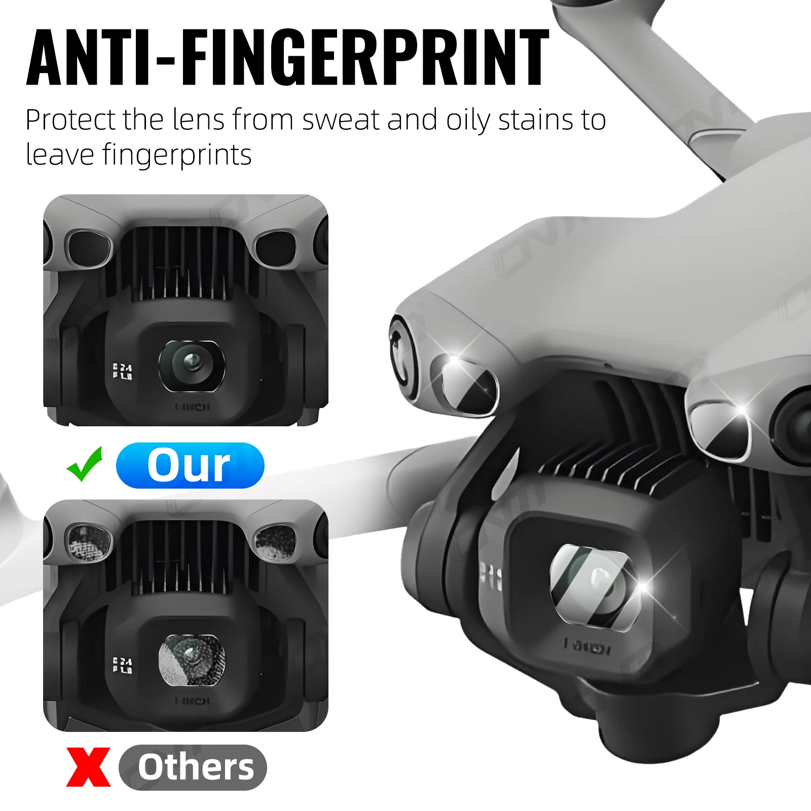 Lot de 5 verres de protection objectif DJI Mini 5 Pro - 3 Pcs