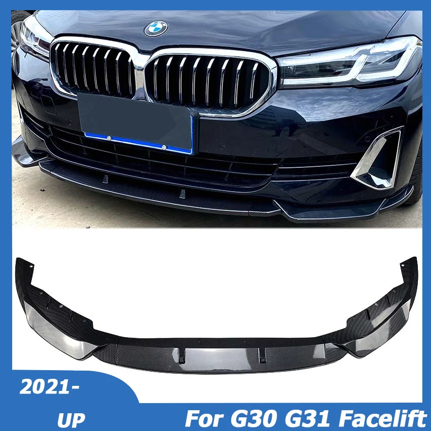 

For BMW 5 Series G30 G31 520i 525i 530i Facelift 2021+ Front Bumper Lip Spoiler Side Splitter Body Kit Guards Car Accessories