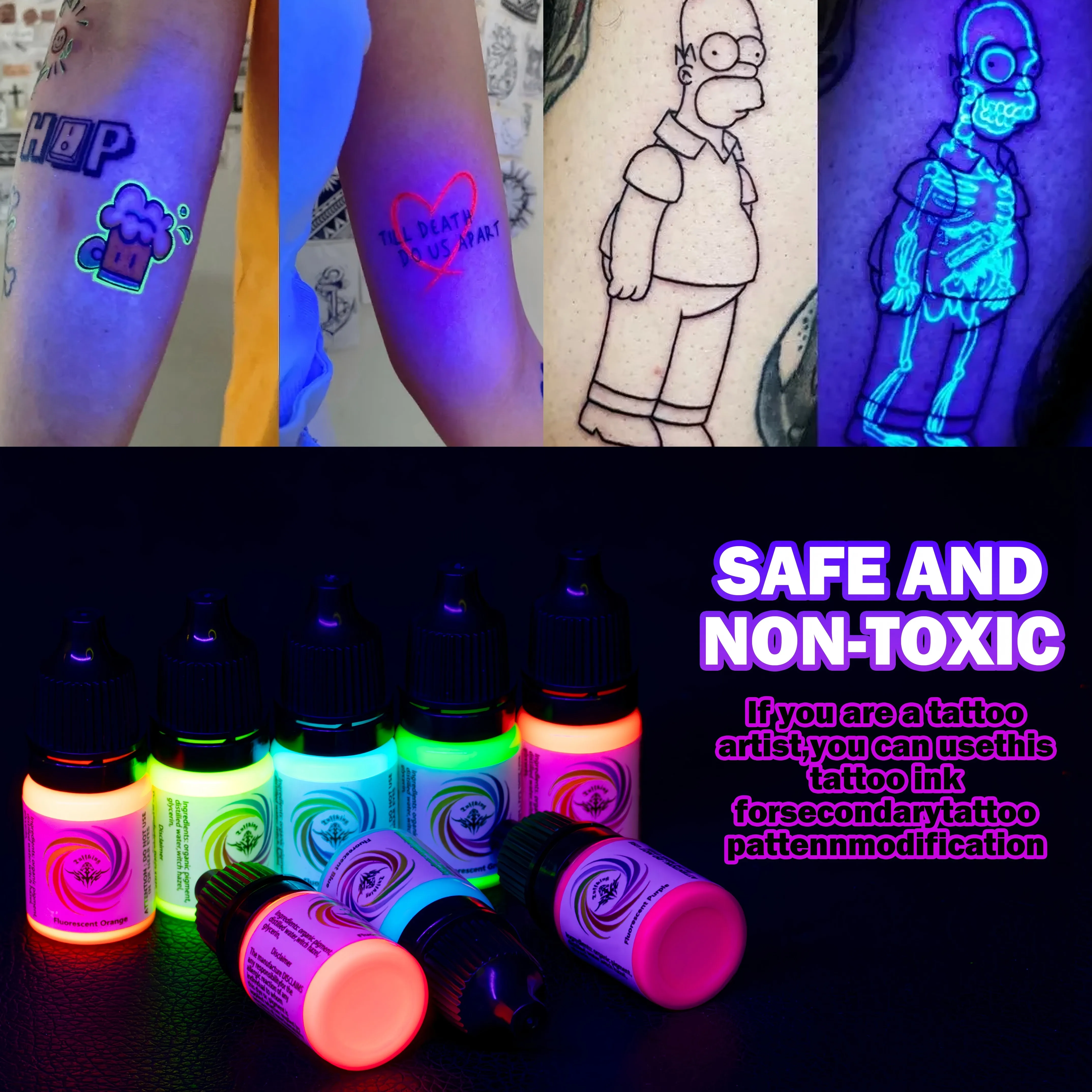 Tattoo Ink Tattoo Ink Pigment Tattoo Ink Kit 5ML Tattoo Ink Pigment fluorescent ink