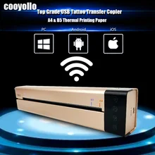 

2018 Top Grade USB Port Mini Tattoo Transfer Machine Set For APP PC WLAN Thermal Stencil Copier Transfer Paper Drawing Printer