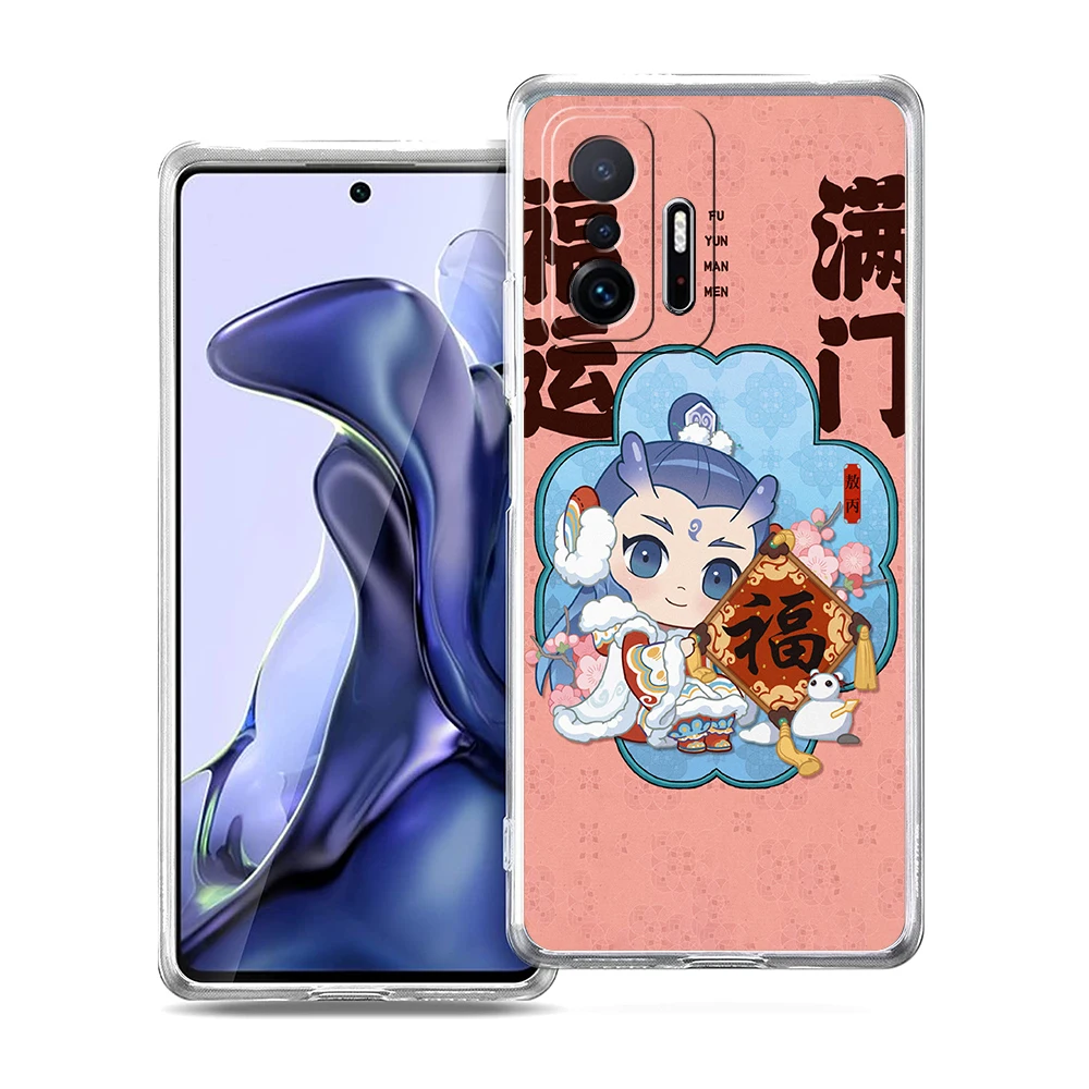 Clear Cartoon Nezha TPU Phone Case - Soft Transparent Protection