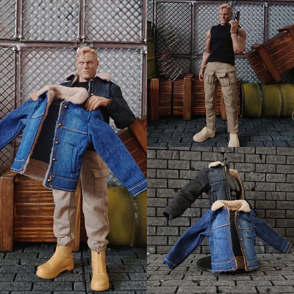 

Джинсовая куртка с меховым воротником, 2 цвета, 1/12
