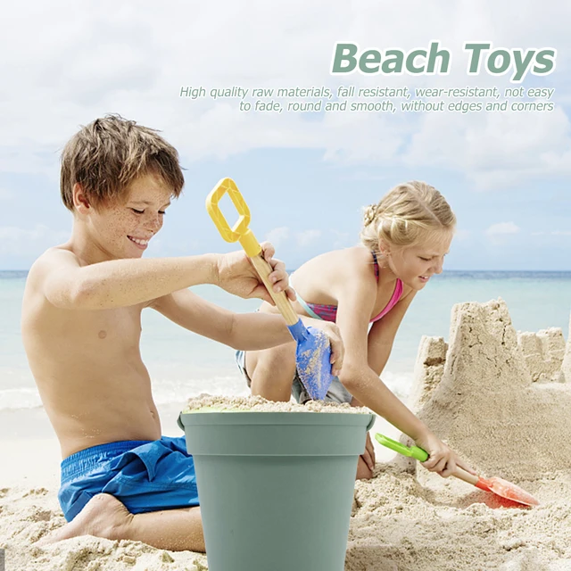 Children Beach Toys Summer Toys Kids Seaside Silicone Sand Collection Bucket Digging Sand Tools Silicone Sand Sieve Filter 2