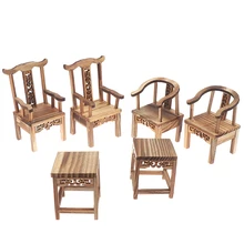 

1 Set Mini Wooden Table Chair Doll House Miniature Landscape Dining Room Furniture Toy Children Gift