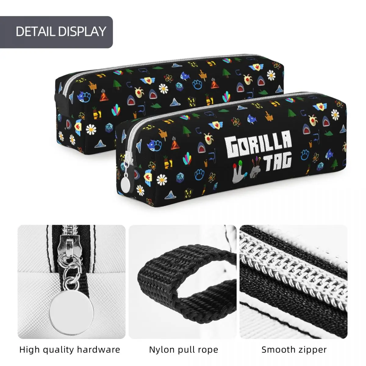 Fun Gorilla Tag VR Gamer Gaming Pencil Case Hot Games Pencilcases Pen for Girls Boys Big Capacity Bags Students School Zipper