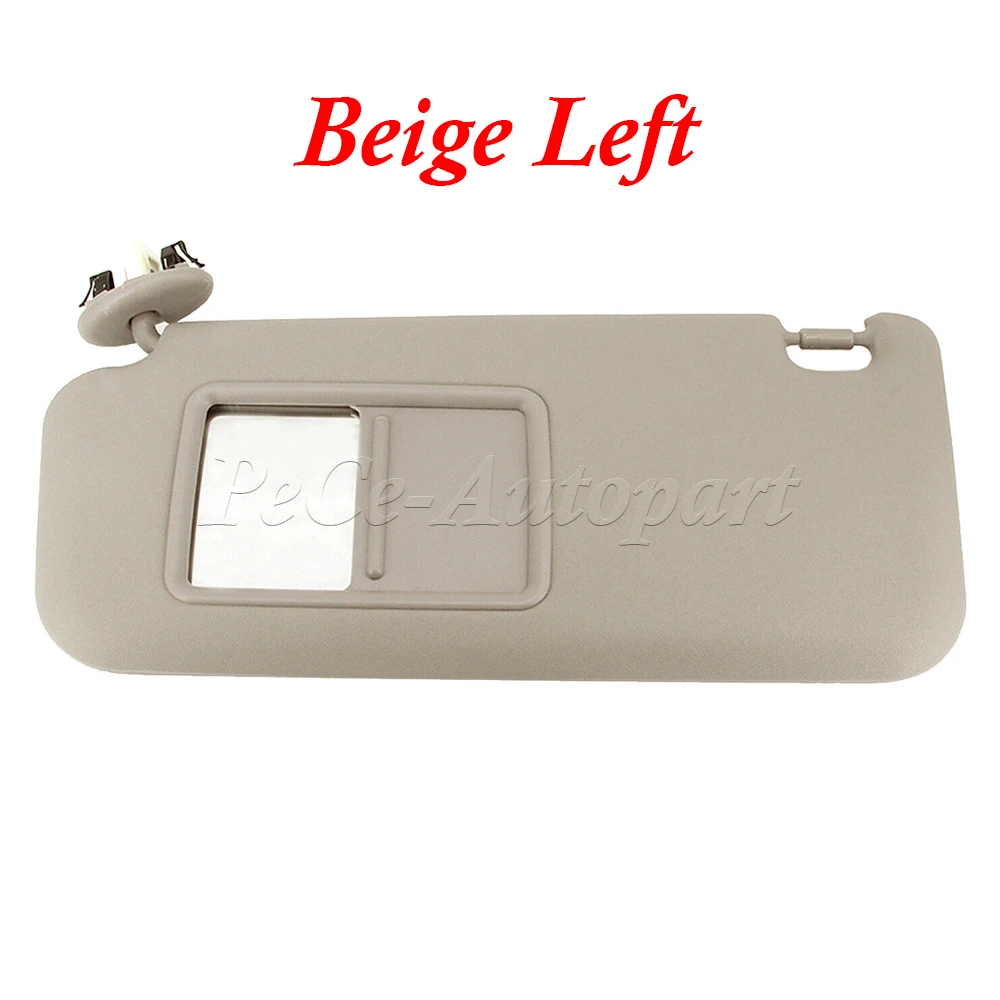 자동차 왼쪽 오른쪽 교체 선바이저 블록 쉐이드, 도요타 RAV4 2006-2013 드라이버 그레이 베이지, 74320-42501-B2 74320-42501-A1