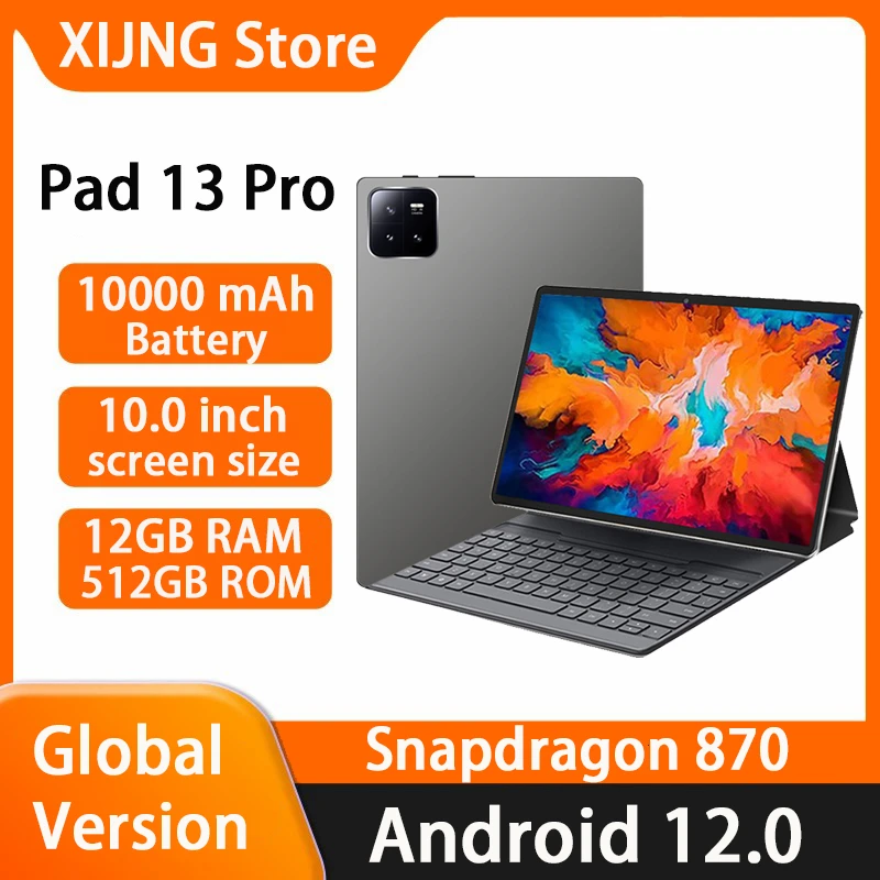 Global Version Android 12 Pad 13 Pro Tablet 12GB RAM 512GB ROM