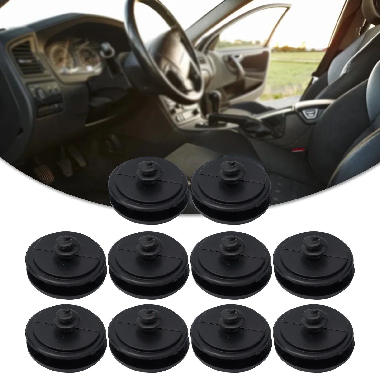 

10PCS/Sets Universal Black PVC Car Floor Mat Clips Carpet Retainer Fixing Holders Grips Fit For The Double Layer Mat Car Accesso