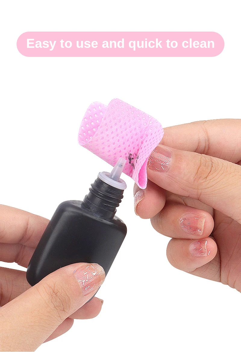 200pcs Wipes Paper Cotton Eyelash Glue Remover Lint Free Nail Wipes Cosmetics Makeup Tools