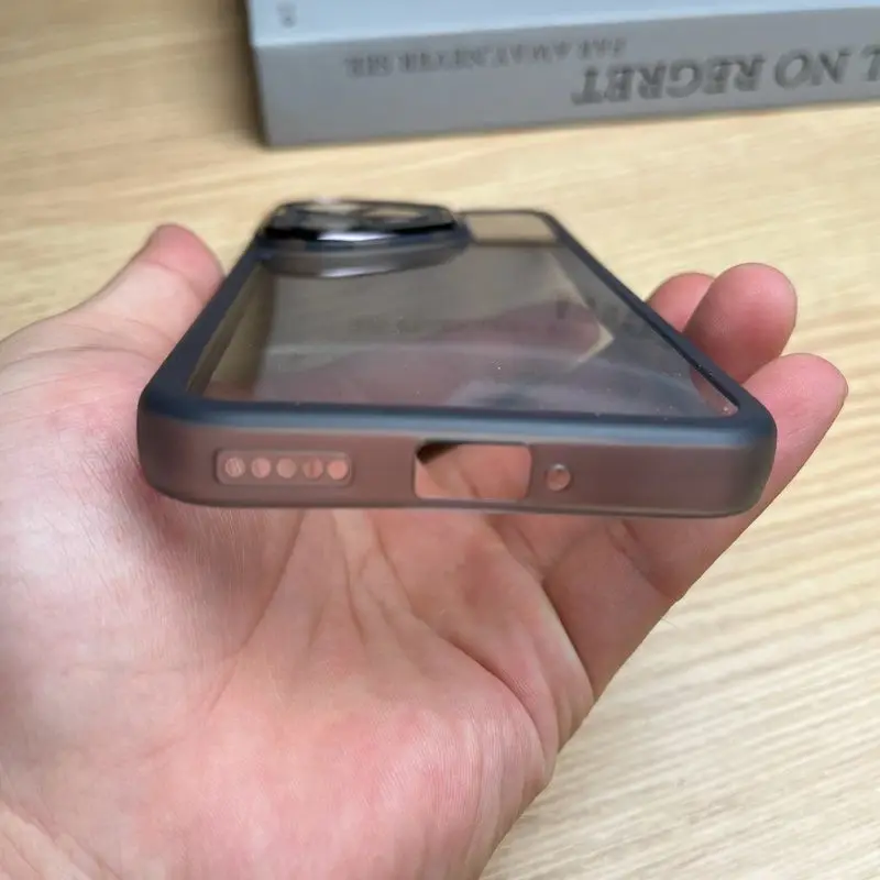 Premium Soft TPU Transparent Magnetic Lens Protective Back Cover