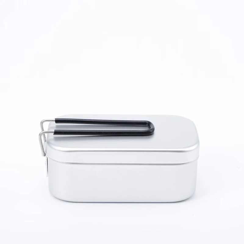 Aluminum Camping Cookware Lunch Box Old Aluminum Alloy Heating Tableware Picnic Portable Cooker