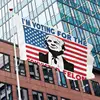 Fun Trump Tapestry Polyester Stars And Strip Design Guilty Trump Flags Colorful Tapestry Decorative Wall Decor With 2 Brass 4