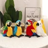 ZU 25cm Lovely Birds Soft Parrot Plush Toy Stuffed Animals Cockatoo Scarlet Macaw Cute Gift For Girl Boy 4