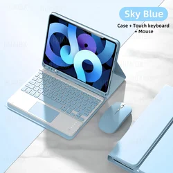 Premium Detachable Keyboard Case with Protective Cover - Korean (Blue D)