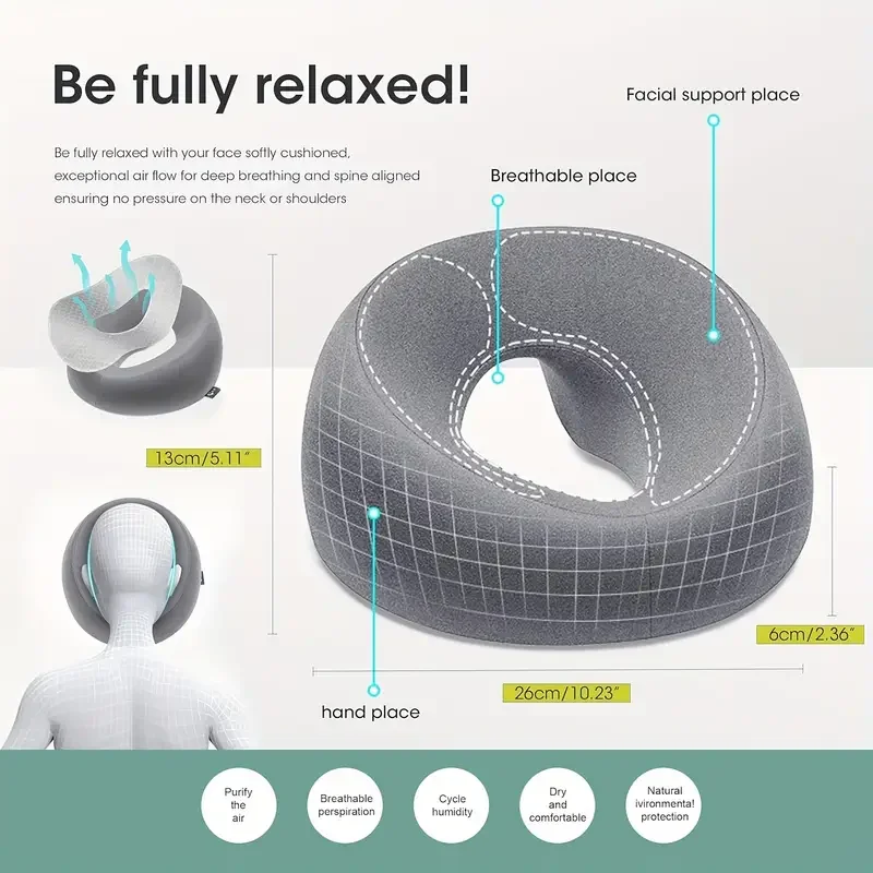 Face Down Pillows Massage Pillow For Bed Headrest Prone Down Sleeping,Ergonomic Beauty Sleeping Pillow