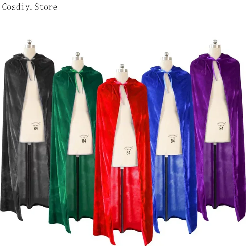 Wedding Bridal Cape Hood Robe Men Women Halloween Devil Death Vampire Ghost Costume Cloak Kids Cape Witch Outfit For Adult Child